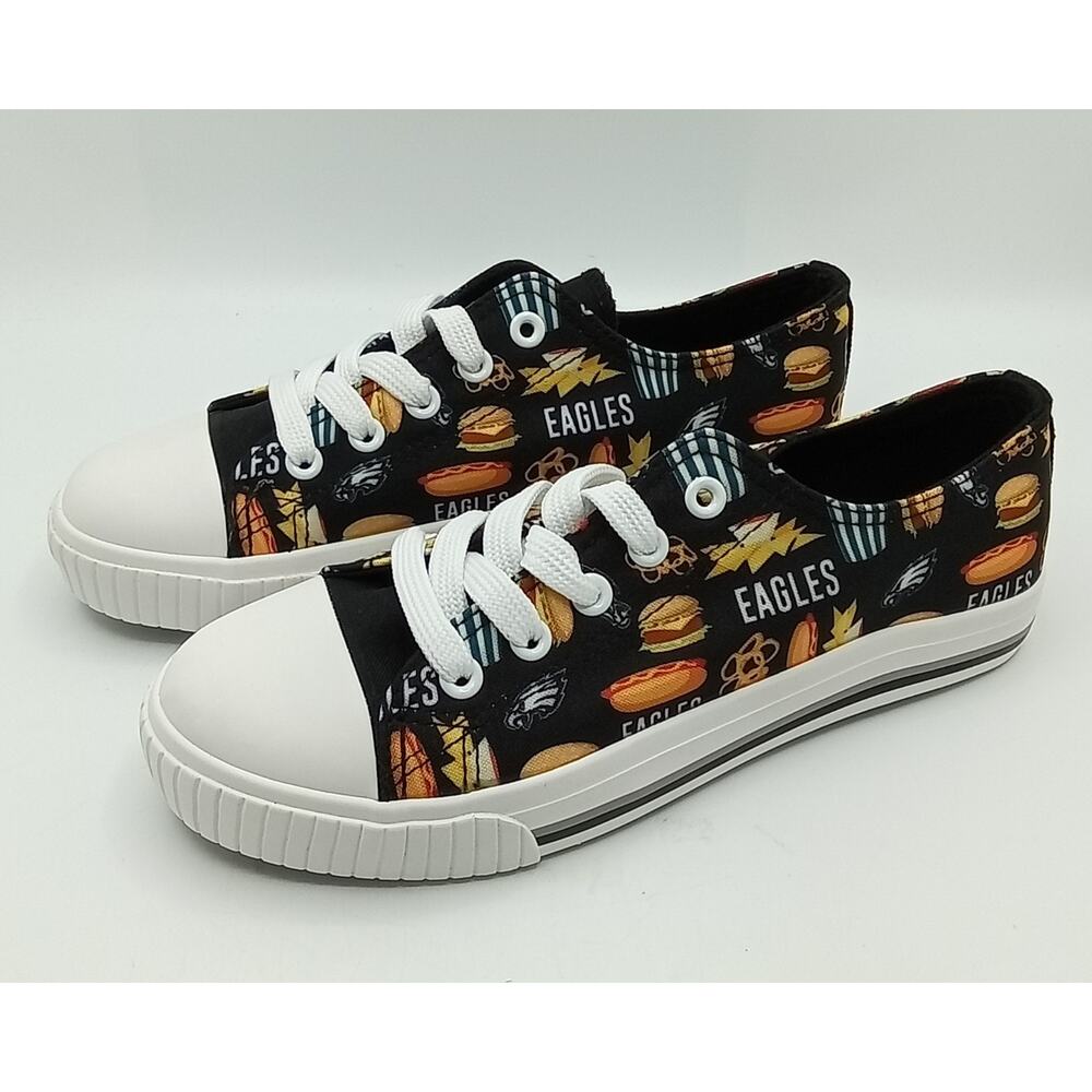 Philadelphia Eagles Foco Food Print Low Top Canvas Sneakers Youth 5-6